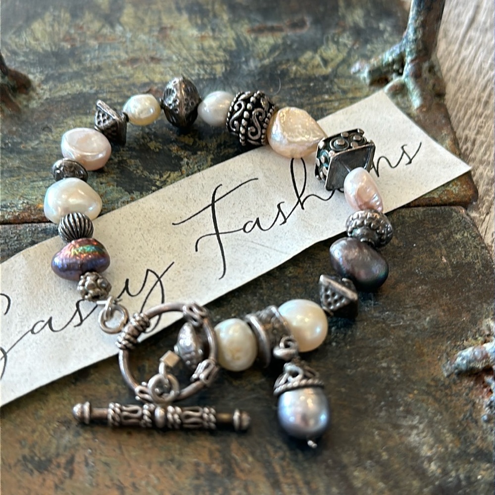 New Grey & Pink Freshwater Silpada Bracelet